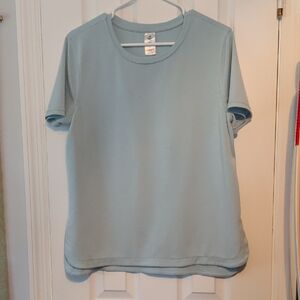 Women's Light Blue Crewneck Short Sleeve Tee Sz Lg
